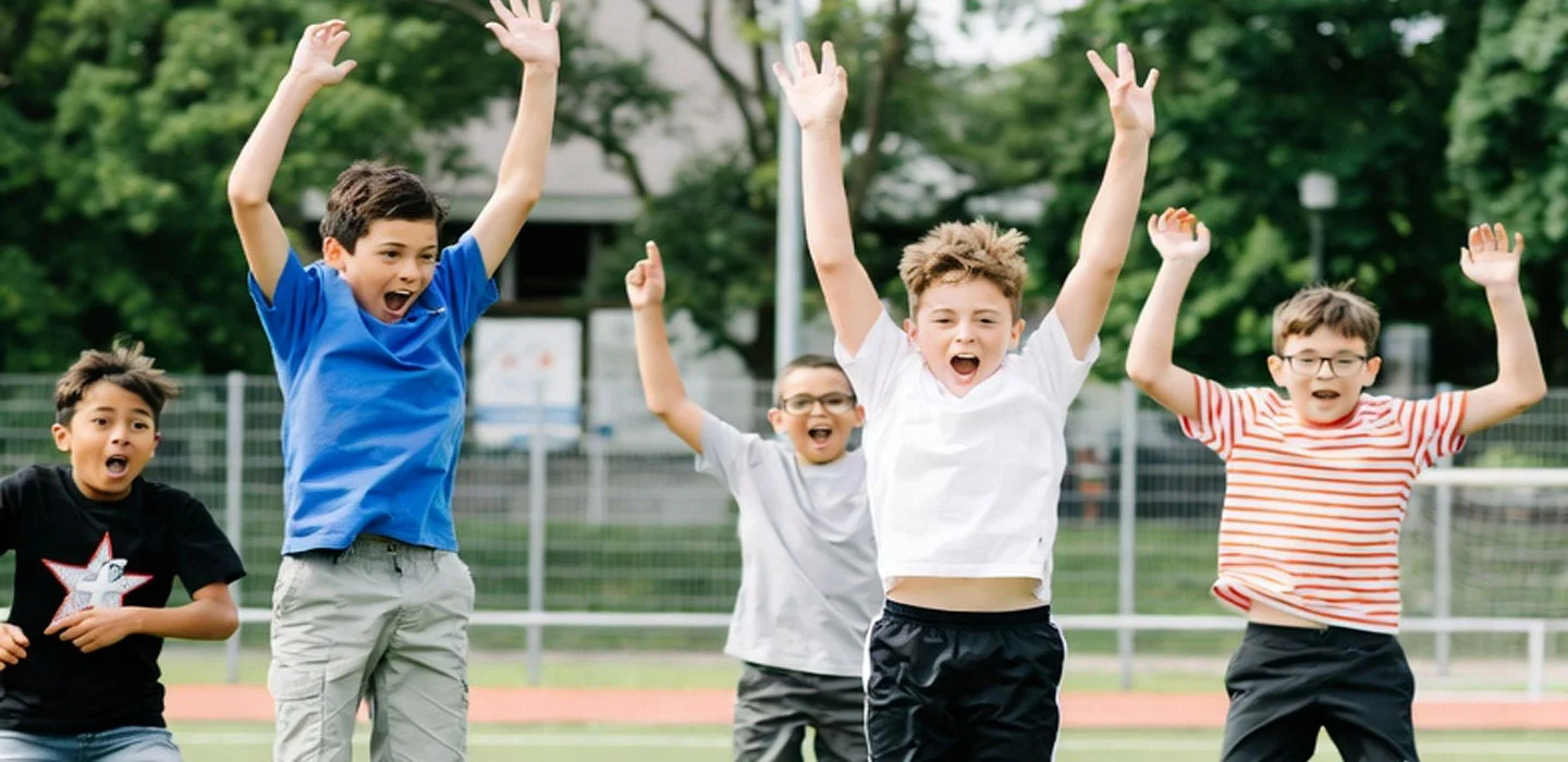 kids jumping